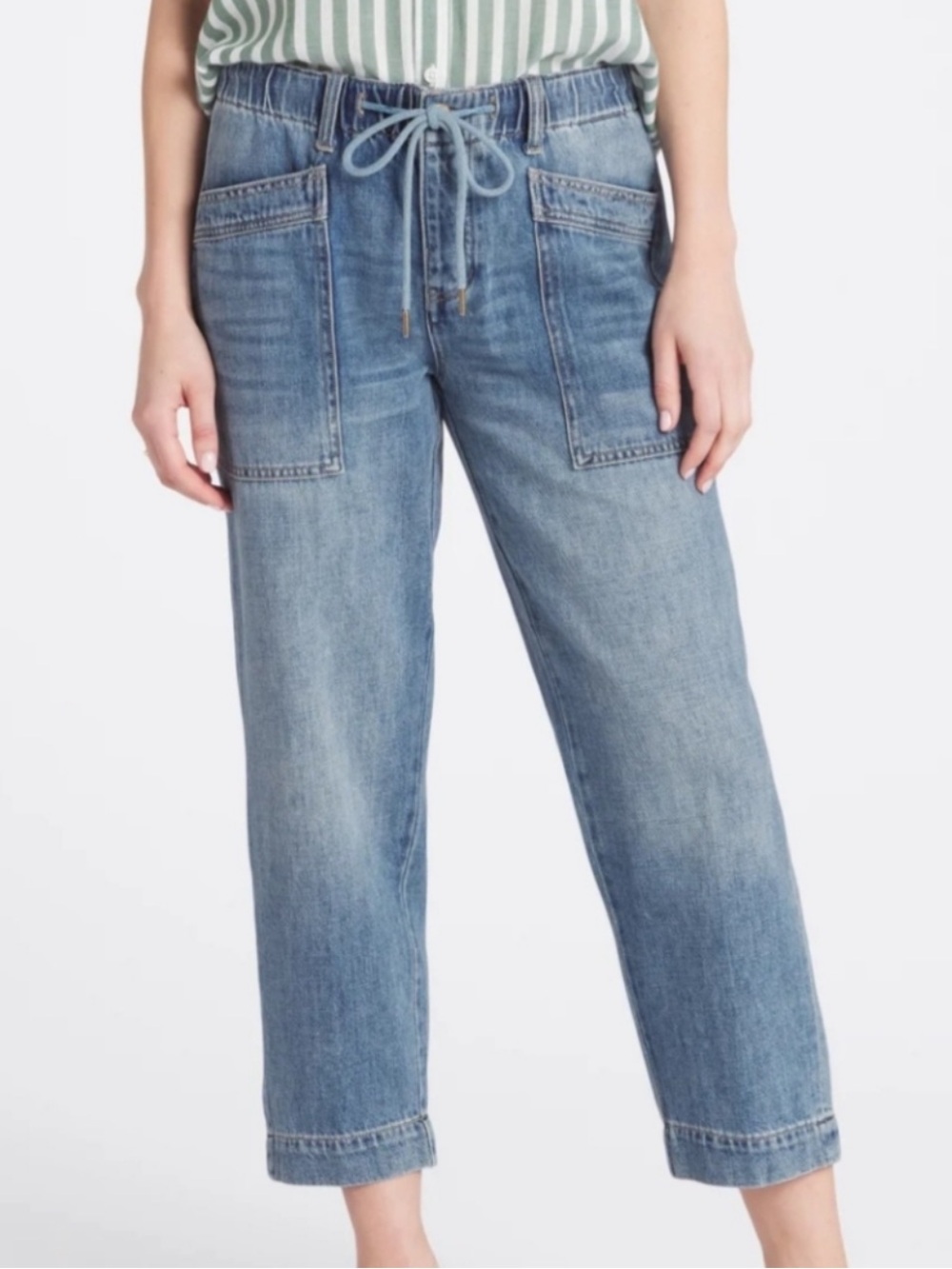 Liverpool Patch Pocket Crop Trouser Jeans